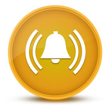 Alarm lüks parlak sarı yuvarlak düğmeli soyut çizim