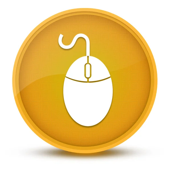 Mouse Luxurious Glossy Yellow Button Abstract Illustration — Stock Photo, Image