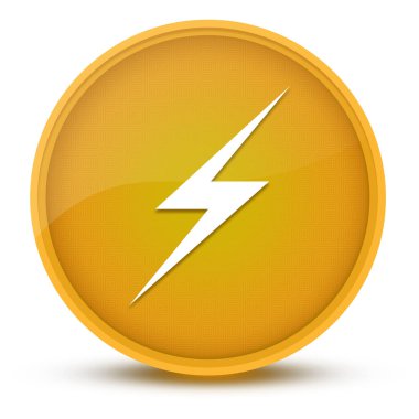 Işık saçan parlak sarı yuvarlak düğme soyut çizim