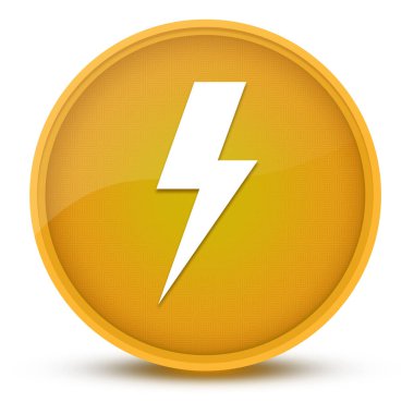 Şimşek şimşeği lüks, parlak sarı yuvarlak düğme soyut çizim