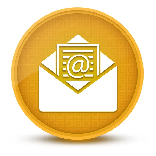 Newsletter Email Luxurious Glossy Yellow Button Abstract Illustration — Stock Photo, Image