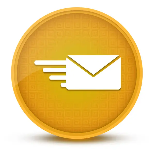 Email Option Luxueux Jaune Brillant Bouton Rond Illustration Abstraite — Photo