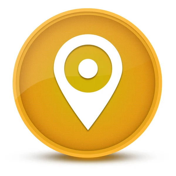 Location Pin Luxurious Glossy Yellow Button Abstract Illustration — Stock Photo, Image