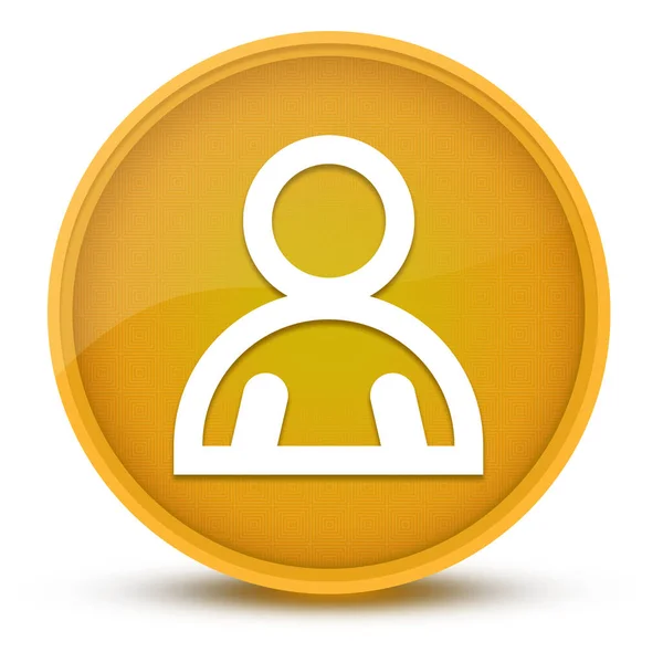 Client (member icon) luxurious glossy yellow round button abstract illustration