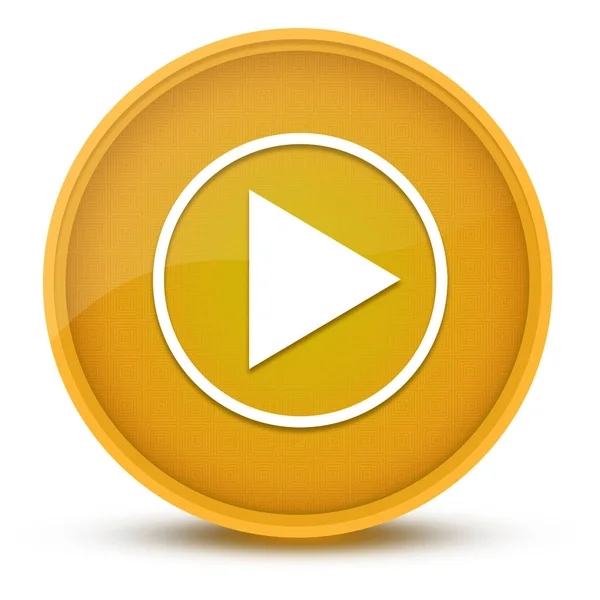 Play luxurious glossy yellow round button abstract illustration