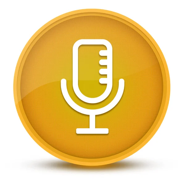 Microphone Luxurious Glossy Yellow Button Abstract Illustration — Stock Photo, Image