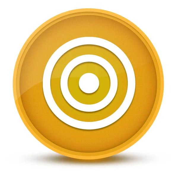 Target Luxurious Glossy Yellow Button Abstract Illustration — Stock Photo, Image