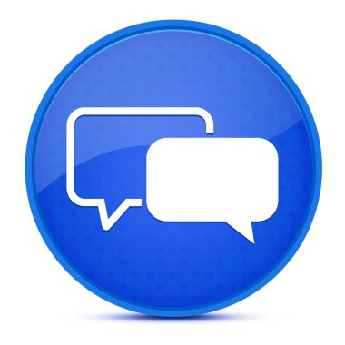 İfadeler estetik parlak mavi yuvarlak düğme soyut çizim