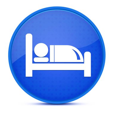 Otel estetik parlak mavi yuvarlak düğme soyut illüstrasyon