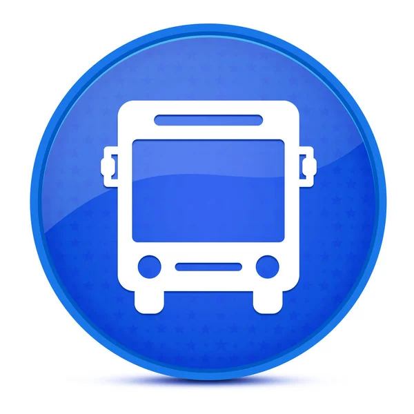 Автобусна Естетична Глянцева Синя Кругла Кнопка Абстрактна Ілюстрація — стокове фото