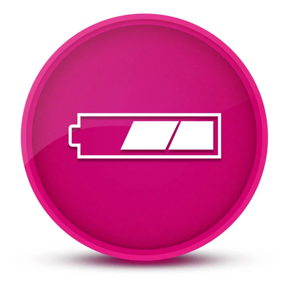 Third Charged Battery Luxurious Glossy Pink Button Abstract Illustration — Stock Photo, Image