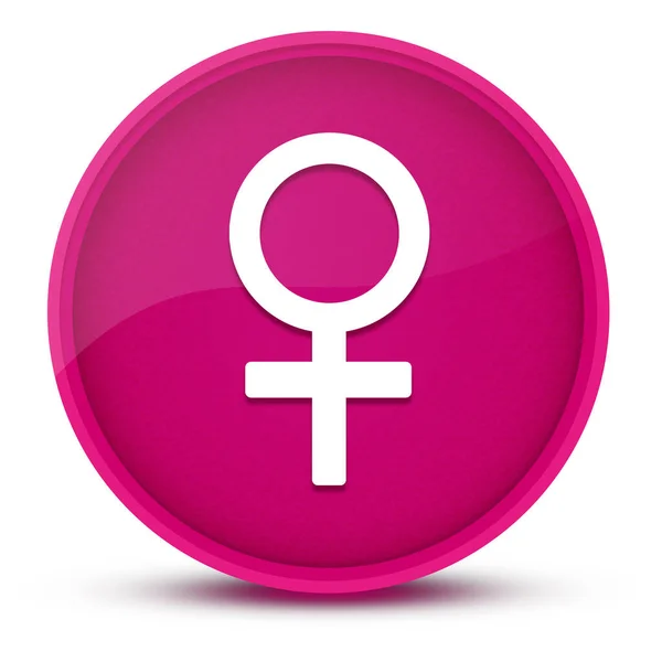 Female Sign Luxurious Glossy Pink Button Abstract Illustration — Stock Photo, Image