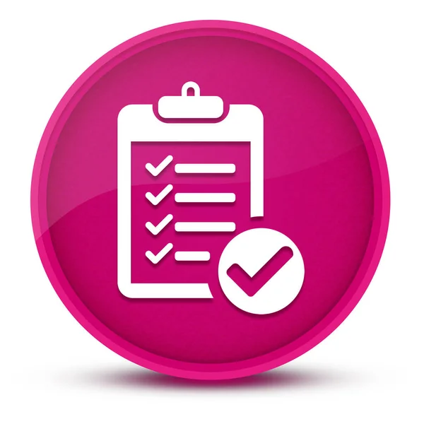 Checklist Luxurious Glossy Pink Button Abstract Illustration — Stock Photo, Image