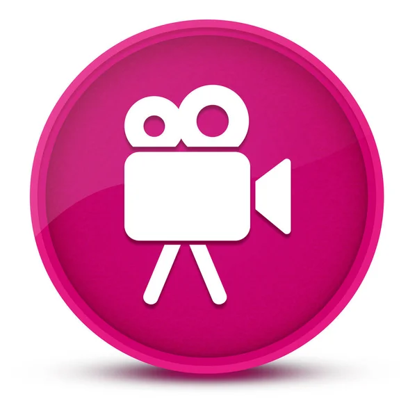 Video Camera Luxurious Glossy Pink Button Abstract Illustration — Stock Photo, Image