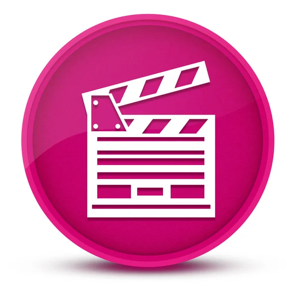 Cinema Luxurious Glossy Pink Button Abstract Illustration — Stock Photo, Image