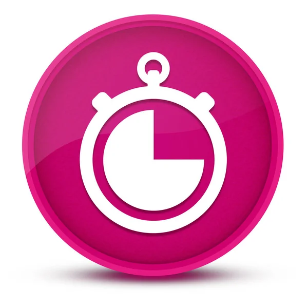 Stop Watch Luxurious Glossy Pink Button Abstract Illustration — Stock Photo, Image