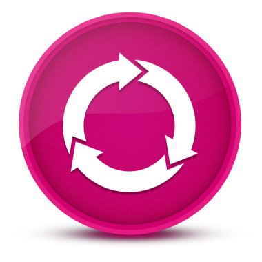 Üç daire şeklinde, parlak, pembe, yuvarlak, soyut illüstrasyon.