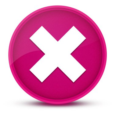 Çapraz lüks parlak pembe yuvarlak düğme soyut illüstrasyon