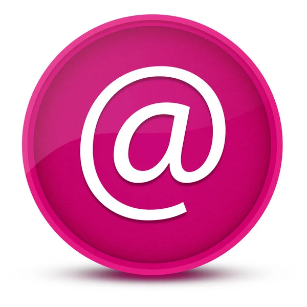 电子邮件地址豪华光泽粉色圆形按钮摘要插图 — 图库照片