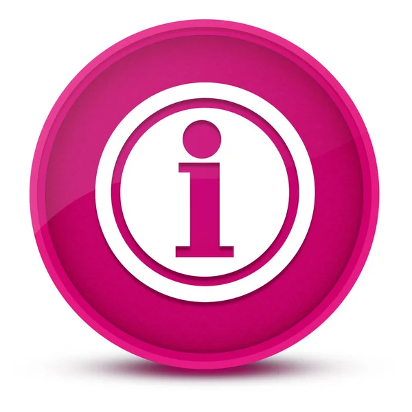 信息豪华光泽粉色圆形按钮摘要插图 — 图库照片