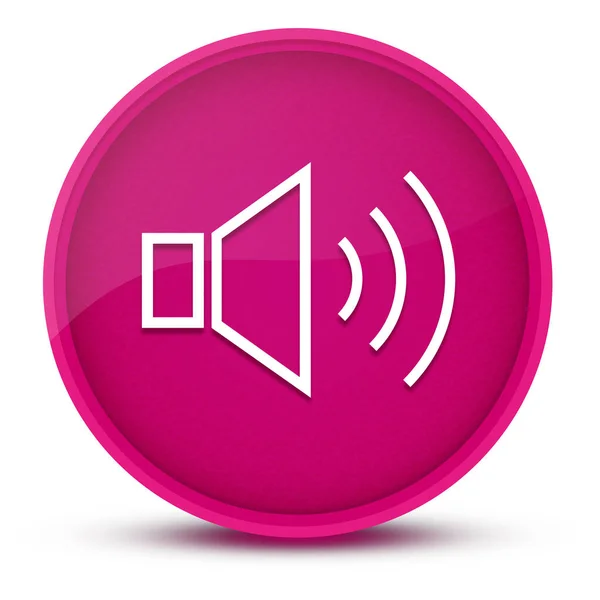 Volume Speaker Luxurious Glossy Pink Button Abstract Illustration — Stock Photo, Image