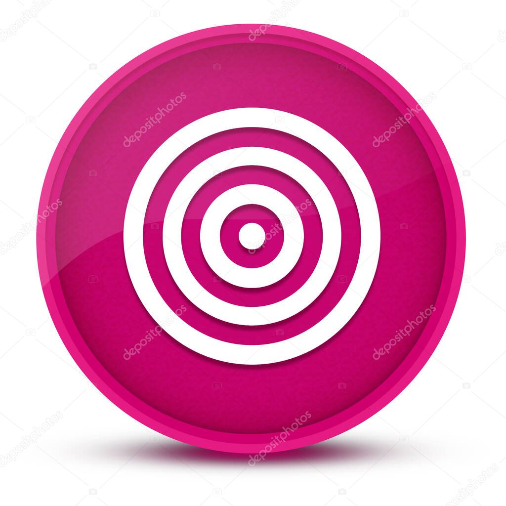 Target luxurious glossy pink round button abstract illustration