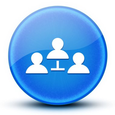 İletişim konsepti göz kamaştırıcı mavi yuvarlak düğme soyut çizim