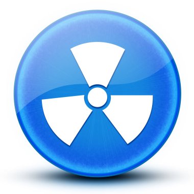 Radyasyon göz kamaştırıcı mavi yuvarlak düğme soyut resimleme