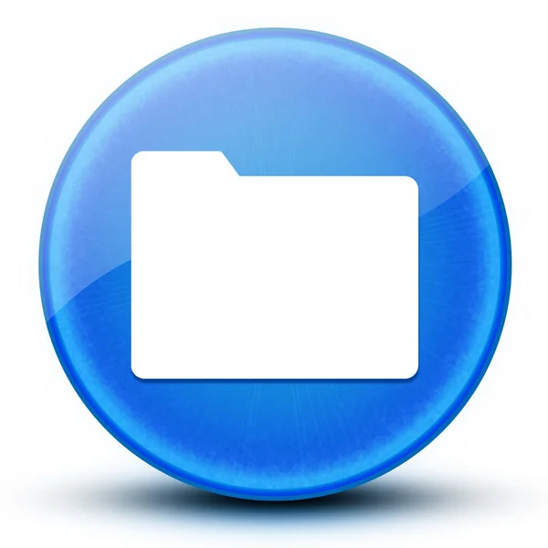 Φάκελος Γυαλιστερό Μπλε Στρογγυλό Κουμπί Αφηρημένη Εικόνα — Φωτογραφία Αρχείου