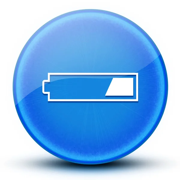 Third Charged Battery Eyeball Glossy Blue Button Abstract Illustration — Stock Photo, Image