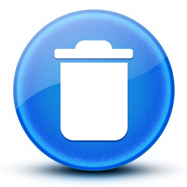 Удалить глянцевую голубую пуговицу