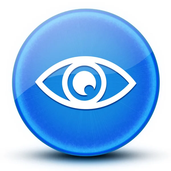 Göz Küresi Parlak Mavi Yuvarlak Düğme Soyut Illüstrasyon — Stok fotoğraf