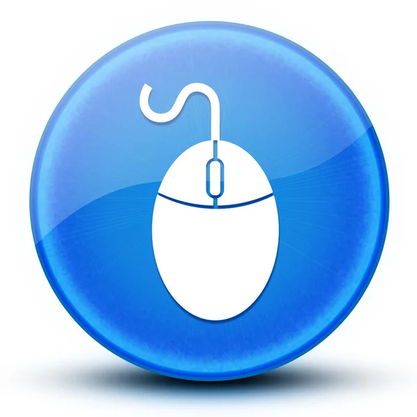 Ποντίκι Eyeball Γυαλιστερό Μπλε Στρογγυλό Κουμπί Αφηρημένη Εικόνα — Φωτογραφία Αρχείου