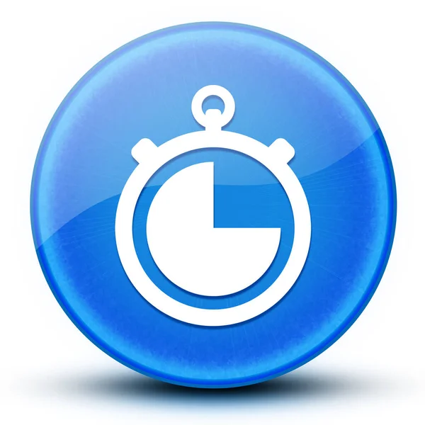 Stop Watch Globe Oculaire Bleu Brillant Bouton Rond Illustration Abstraite — Photo