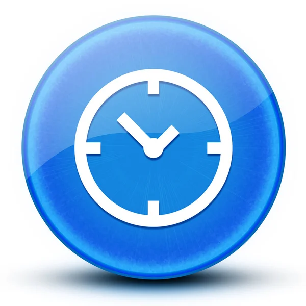 Ρολόι Γυαλιστερό Μπλε Στρογγυλό Κουμπί Αφηρημένη Εικόνα — Φωτογραφία Αρχείου