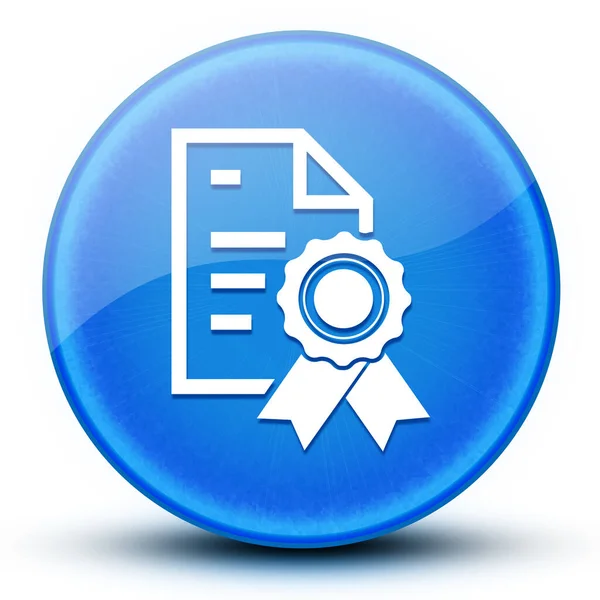 Certificat Papier Globe Oculaire Brillant Bleu Rond Bouton Illustration Abstraite — Photo
