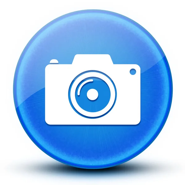 Appareil Photo Globe Oculaire Bleu Brillant Bouton Rond Illustration Abstraite — Photo