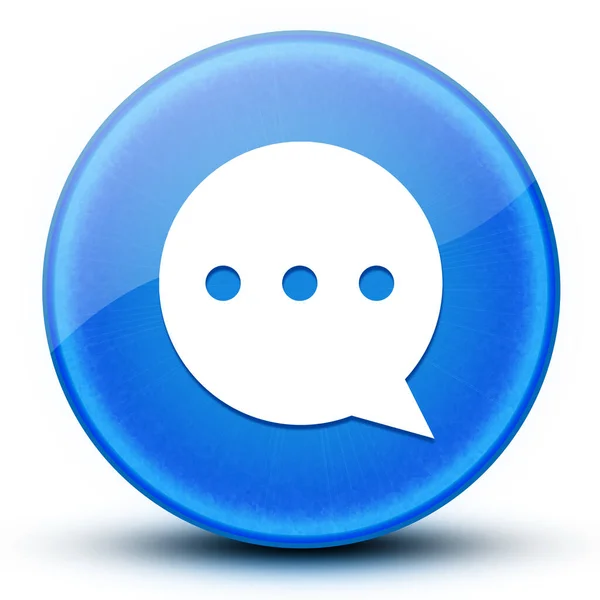 Comment Eyeball Glossy Blue Button Abstract Illustration — Stock Photo, Image