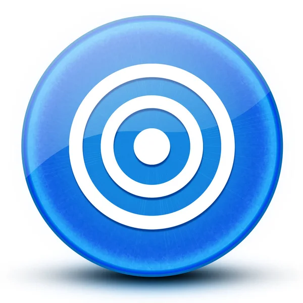 Cel Oko Błyszczący Niebieski Okrągły Przycisk Abstrakcyjny Ilustracja — Zdjęcie stockowe