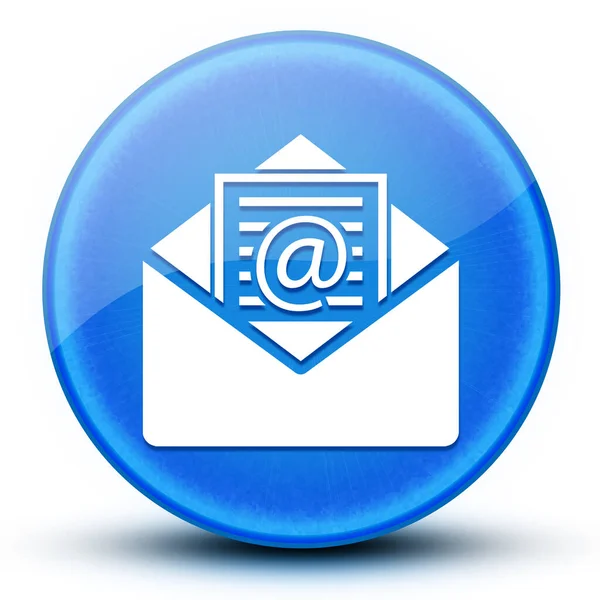 Newsletter Email Eye Glossy Niebieski Okrągły Przycisk Abstrakcyjny Ilustracja — Zdjęcie stockowe