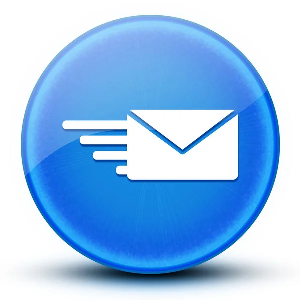 Opção Mail Olho Brilhante Azul Botão Redondo Ilustração Abstrata — Fotografia de Stock