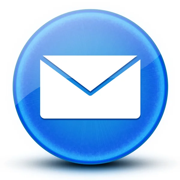 Mail Szemgolyó Fényes Kék Kerek Gomb Elvont Illusztráció — Stock Fotó