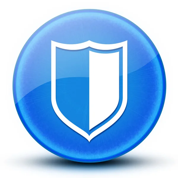 Shield Eyeball Glossy Blue Button Abstract Illustration — Stock Photo, Image