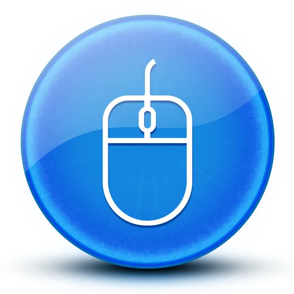 Ποντίκι Ποντίκι Eyeball Γυαλιστερό Μπλε Στρογγυλό Κουμπί Αφηρημένη Εικόνα — Φωτογραφία Αρχείου