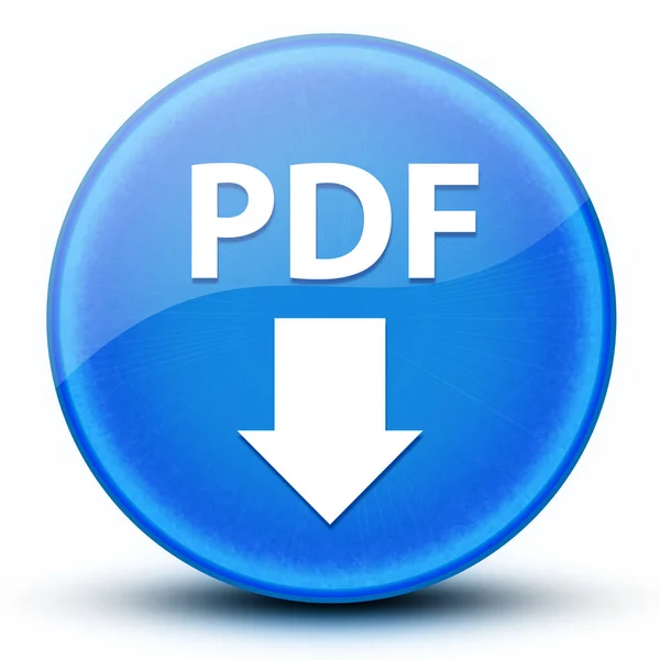 Pdf眼球光滑蓝色圆形按钮摘要说明 — 图库照片