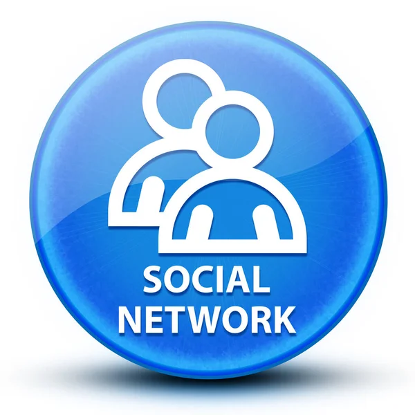 Social Network Eye Błyszczący Niebieski Okrągły Przycisk Abstrakcyjny Ilustracja — Zdjęcie stockowe