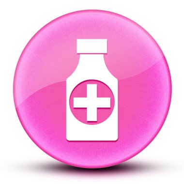 Haplar şişe göz küresi parlak pembe yuvarlak düğmeler soyut çizimler.