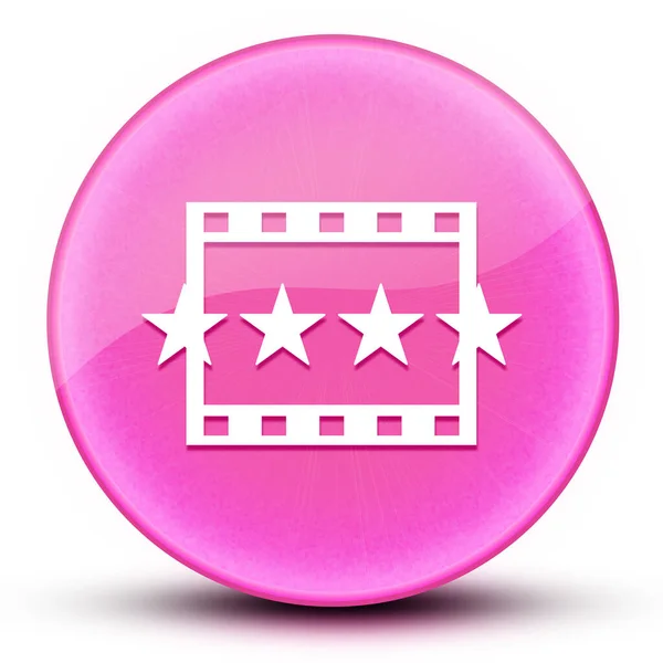 Κριτικές Ταινία Eyeball Γυαλιστερό Κομψό Ροζ Στρογγυλό Κουμπί Αφηρημένη Εικόνα — Φωτογραφία Αρχείου