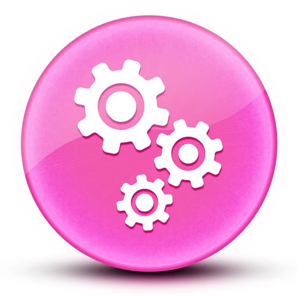 歯肉光沢のあるエレガントなピンクの丸ボタン抽象的なイラスト — ストック写真