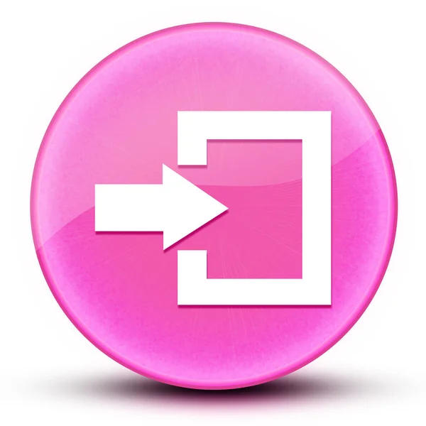 登录眼球光滑雅致的粉色圆形按钮摘要插图 — 图库照片